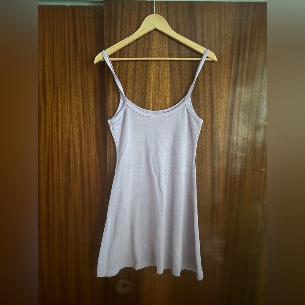 Los Angeles Apparel Heavy Rib spaghetti minidress.